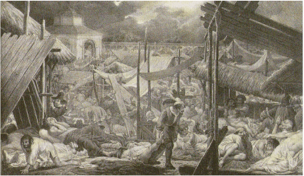 lazzaretto durante la peste (san carlo al lazzaretto oggi (immagine da http://promessisposi.weebly.com/)